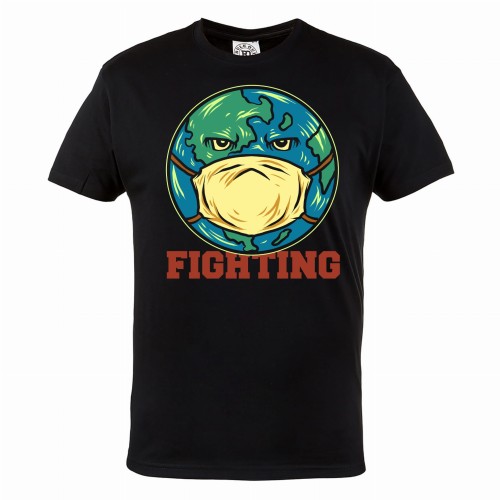 MĘSKA KOSZULKA KORONAWIRUS COVID 19 WORLD FIGHTING 1