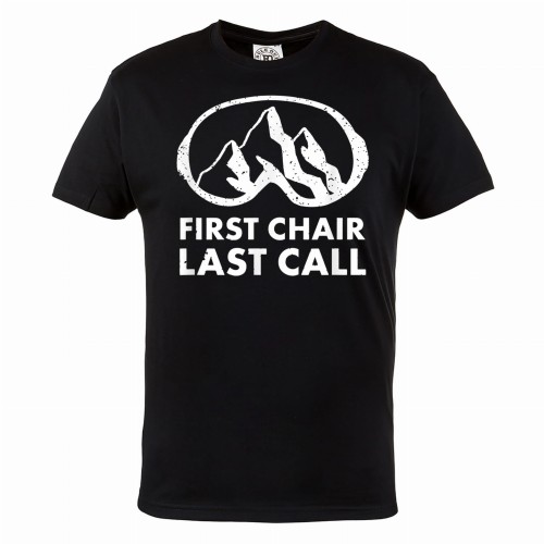 MĘSKA KOSZULKA NARTY SKI SNOWBOARD GOGLE GÓRY FIRST CHAIR LAST CALL 1