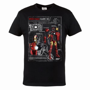 MĘSKA KOSZULKA FILMOWA MARVEL AVENGERS IRON MAN TONY STARK THE ARMORED AVENGER