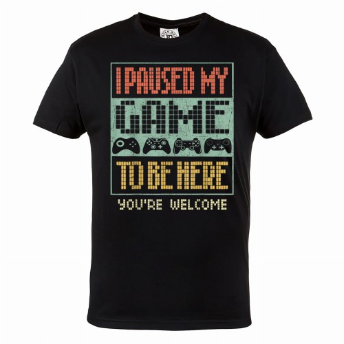 KOSZULKA GAMINGOWA DLA GRACZA I PAUSED MY GAME TO BE HERE