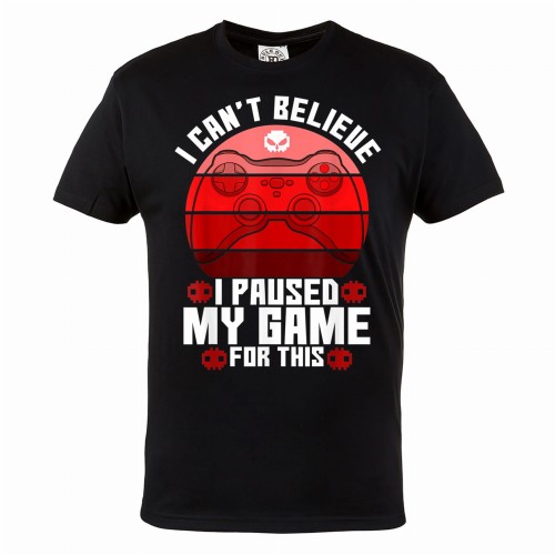 KOSZULKA GAMINGOWA DLA GRACZA KONTROLER I CAN'T BELIEVE I PAUSED MY GAME FOR THIS 1