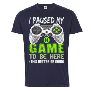 KOSZULKA GAMINGOWA DLA GRACZA KONTROLER I PAUSED MY GAME TO BE HERE