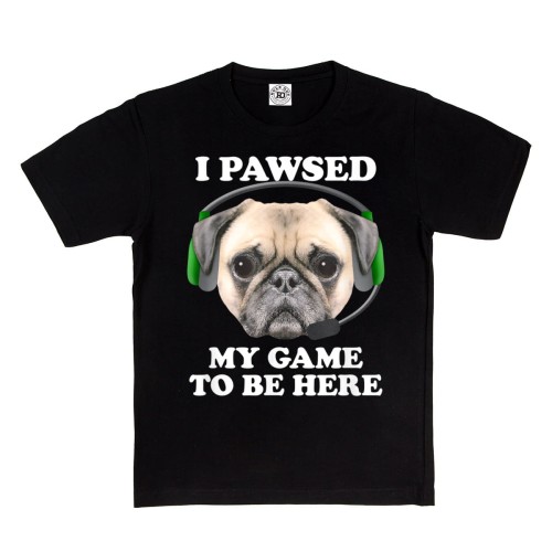 DZIECIĘCA KOSZULKA GAMINGOWA DLA GRACZA KONTROLER I PAWSED MY GAME TO BE HERE 1