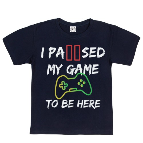 DZIECIĘCA KOSZULKA GAMINGOWA DLA GRACZA I PAUSED MY GAME TO BE HERE 1