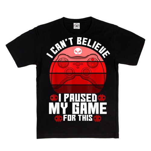 DZIECIĘCA KOSZULKA GAMINGOWA DLA GRACZA KONTROLER I CAN'T BELIEVE I PAUSED MY GAME FOR THIS 1