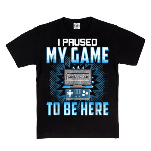 DZIECIĘCA KOSZULKA GAMINGOWA DLA GRACZA KONTROLER I PAUSED MY GAME FOR TO BE HERE