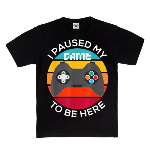 DZIECIĘCA KOSZULKA GAMINGOWA DLA GRACZA KONTROLER I PAUSED MY GAME FOR TO BE HERE