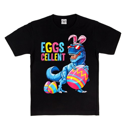 DZIECIĘCA KOSZULKA ŚWIĄTECZNA WIELKANOC DINOZAUR Z PISANKAMI 2