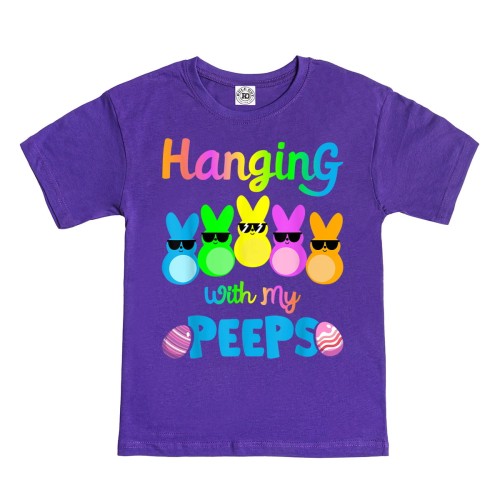 DZIECIĘCA KOSZULKA ŚWIĄTECZNA WIELKANOC KRÓLICZKI HANGIN WITH MY PEEPS 51