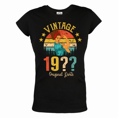 DAMSKA KOSZULKA PREZENT NA URODZINY DOWOLNY ROK VINTAGE ORIGINAL PARTS 1