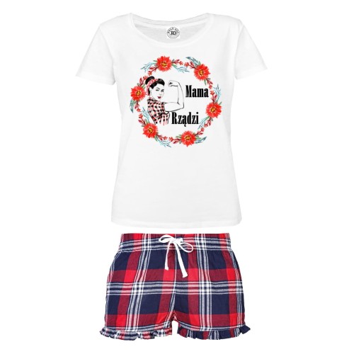 DAMSKA PIŻAMA PREZENT NA DZIEŃ MAMY  MAMA RZĄDZI 1