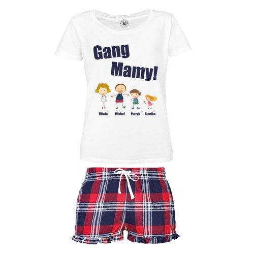 DAMSKA PIŻAMA PREZENT NA DZIEŃ MAMY  GANG MAMY 1