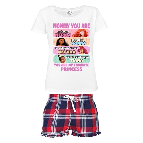 DAMSKA PIŻAMA PREZENT NA DZIEŃ MAMY  MAMA ULUBIONA KSIĘŻNICZKA  1