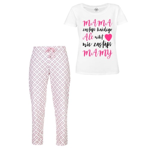DAMSKA PIŻAMA PREZENT NA DZIEŃ MAMY  NIKT NIE ZASTĄPI MAMY 1