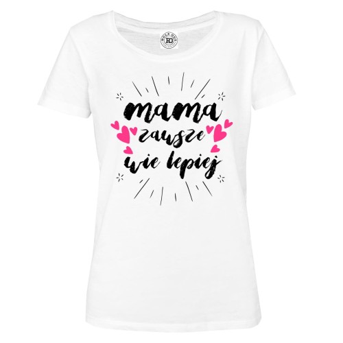 DAMSKA PIŻAMA PREZENT NA DZIEŃ MAMY  MAMA ZAWSZE WIE LEPIEJ 2