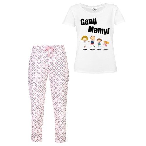 DAMSKA PIŻAMA PREZENT NA DZIEŃ MAMY  GANG MAMY 1