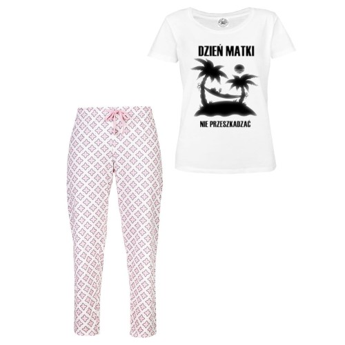 DAMSKA PIŻAMA PREZENT NA DZIEŃ MAMY  DZIEŃ MATKI NIE PRZESZKADZAĆ 1