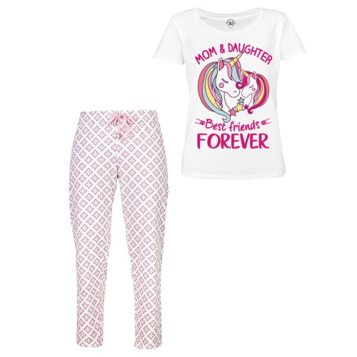 DAMSKA PIŻAMA PREZENT NA DZIEŃ MAMY  MAMA I CÓRKA PRZYJACIÓŁKI NA ZAWSZE 1