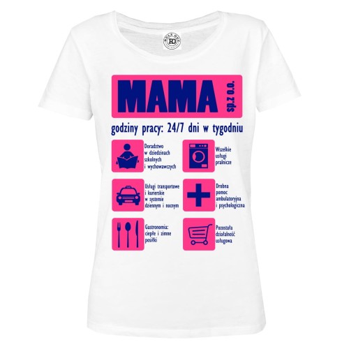 DAMSKA PIŻAMA PREZENT NA DZIEŃ MAMY  MAMA 24/7 2