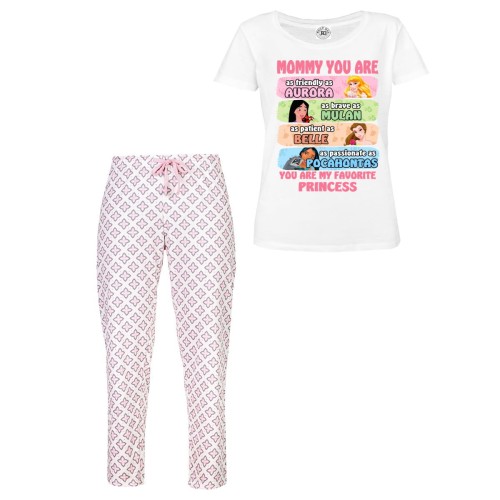 DAMSKA PIŻAMA PREZENT NA DZIEŃ MAMY  MAMA ULUBIONA KSIĘŻNICZKA 1