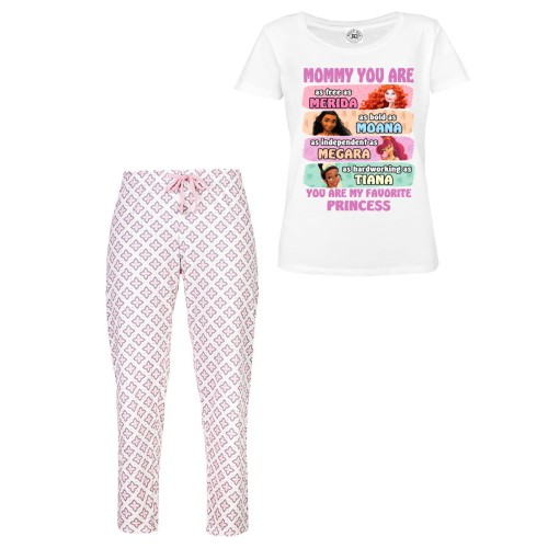 DAMSKA PIŻAMA PREZENT NA DZIEŃ MAMY  MAMA ULUBIONA KSIĘŻNICZKA 1