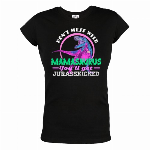 KOSZULKA DAMSKA PREZENT NA DZIEŃ MAMY MAMASAURUS JURASSKICKED 1