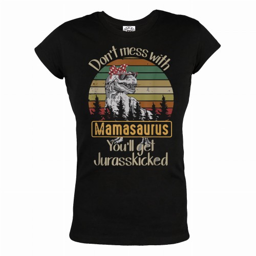 KOSZULKA DAMSKA PREZENT NA DZIEŃ MAMY MAMASAURUS JURASSKICKED
