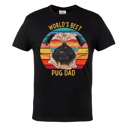 KOSZULKA PREZENT NA DZIEŃ OJCA NAJLEPSZY TATA WORLD'S BEST PUG DAD 1