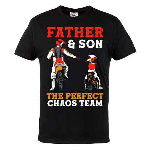 KOSZULKA PREZENT NA DZIEŃ OJCA MOTOCROSS TATA I SYN PERFECT TEAM