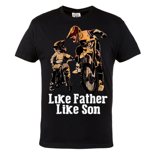 KOSZULKA PREZENT NA DZIEŃ OJCA MOTOCROSS TATA I SYN LIKE DAD LIKE SON
