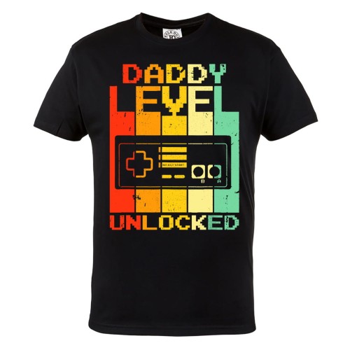 KOSZULKA PREZENT NA DZIEŃ OJCA DLA GRACZA DADDY LEVEL UNLOCKED 1