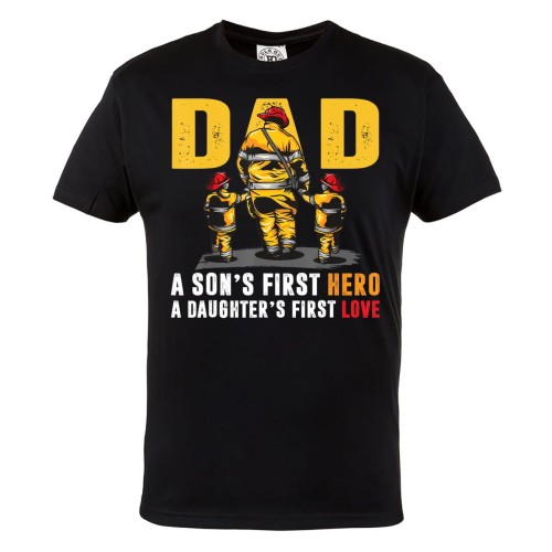KOSZULKA PREZENT NA DZIEŃ OJCA TATA STRAŻAK FIREFIGHTER DAD SYN I CÓRKA 1