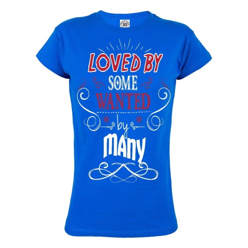 KOSZULKA DAMSKA Z NAPISEM LOVED BY SOME WANTED BY MANY 2