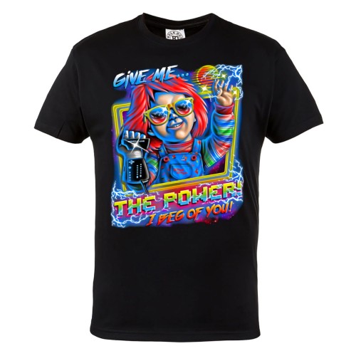 MĘSKA KOSZULKA Z NADRUKIEM HALLOWEEN FILMOWA HORROR GIVE ME THE POWER  1