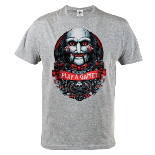 MĘSKA KOSZULKA Z NADRUKIEM FILMOWA HORROR HALLOWEEN PIŁA