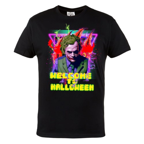MĘSKA KOSZULKA Z NADRUKIEM FILMOWA HORROR WELCOME TO HALLOWEEN JOKER 1