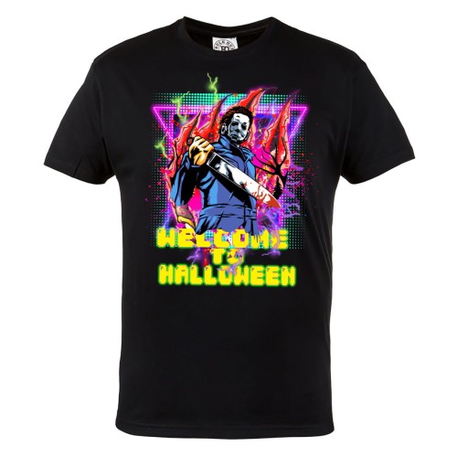 MĘSKA KOSZULKA Z NADRUKIEM FILMOWA HORROR WELCOME TO HALLOWEEN 1