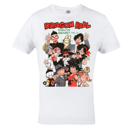 DRAGON BALL MĘSKA KOSZULKA Z NADRUKIEM BOHATEROWIE GOKU MASTER ROSHI BULMA KRILLIN 1