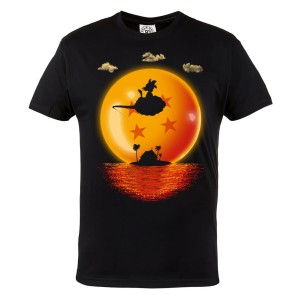 DRAGON BALL MĘSKA KOSZULKA Z NADRUKIEM MŁODY GOKU CHMURKA KINTO