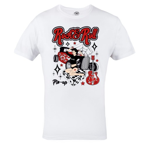 KOSZULKA MĘSKA ROCK'N'ROLL LATA '50 PIN-UP