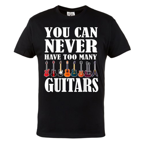 KOSZULKA MĘSKA DLA GITARZYSTY YOU CAN NEVER HAVE TOO MANY GUITARS 1