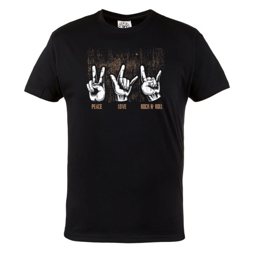 KOSZULKA MĘSKA PEACE LOVE ROCK'N'ROLL