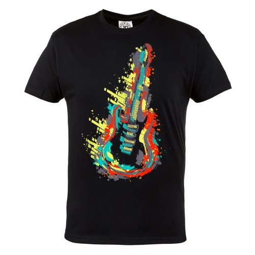 KOSZULKA MĘSKA MUZYCZNA KOLOROWA GITARA 1