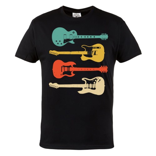 KOSZULKA MĘSKA MUZYCZNA ROCKOWA GITARY
