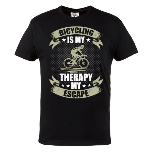 KOSZULKA NA ROWER ROWEROWA BICYCLING IS MY THERAPY MY ESCAPE 1