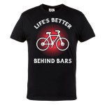 KOSZULKA NA ROWER ROWEROWA LIFE'S BETTER BEHIND BARS