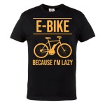 KOSZULKA NA ROWER ROWEROWA E-BIKE BECAUSE I'M LAZY