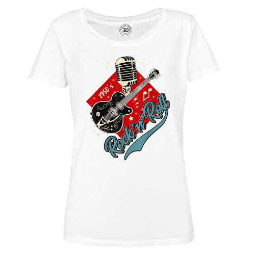 KOSZULKA DAMSKA MUZYCZNA ROCK'N'ROLL VINTAGE 1950'S 1