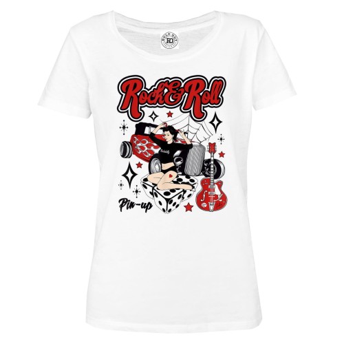 KOSZULKA DAMSKA MUZYCZNA ROCK'N'ROLL VINTAGE PIN-UP GIRL 1
