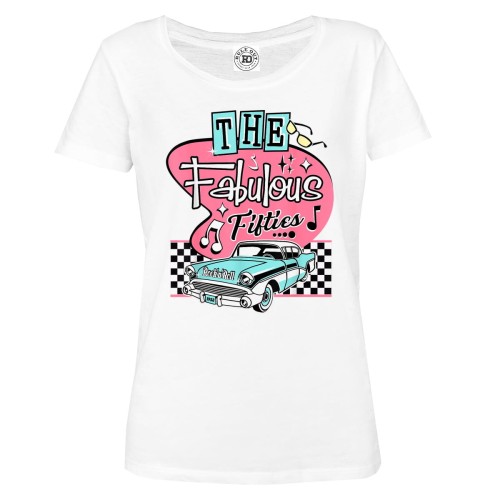 KOSZULKA DAMSKA MUZYCZNA ROCK'N'ROLL THE FABULOUS FIFTIES 1